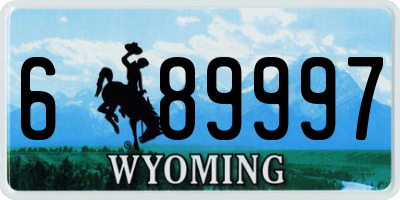 WY license plate 689997
