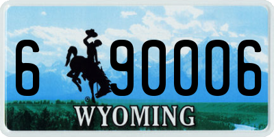 WY license plate 690006