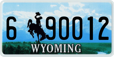 WY license plate 690012