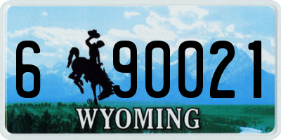 WY license plate 690021