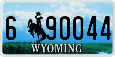 WY license plate 690044