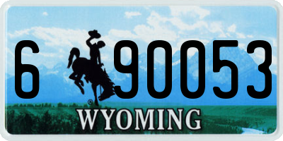 WY license plate 690053