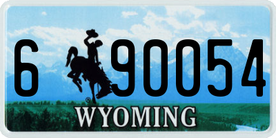 WY license plate 690054