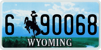 WY license plate 690068