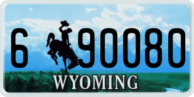 WY license plate 690080