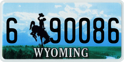 WY license plate 690086