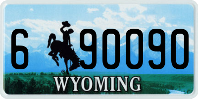 WY license plate 690090