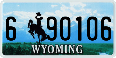 WY license plate 690106
