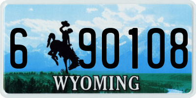 WY license plate 690108