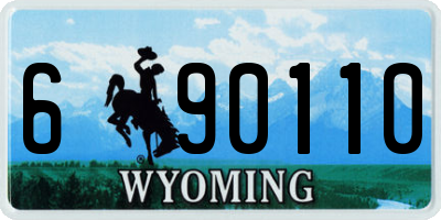 WY license plate 690110