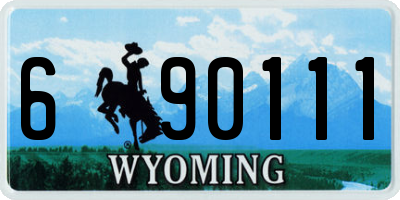 WY license plate 690111