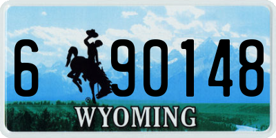 WY license plate 690148