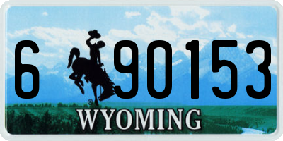 WY license plate 690153