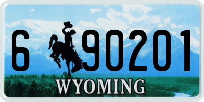 WY license plate 690201
