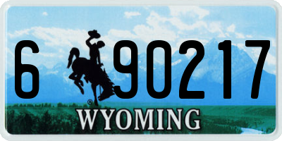 WY license plate 690217