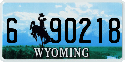 WY license plate 690218
