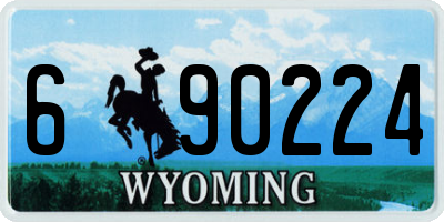 WY license plate 690224