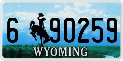 WY license plate 690259