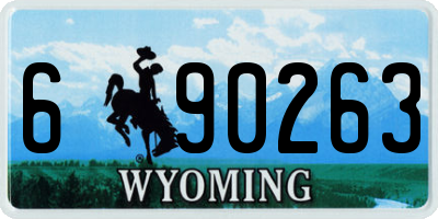 WY license plate 690263