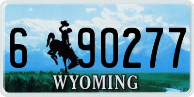 WY license plate 690277