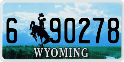 WY license plate 690278