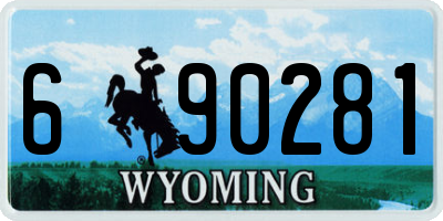 WY license plate 690281
