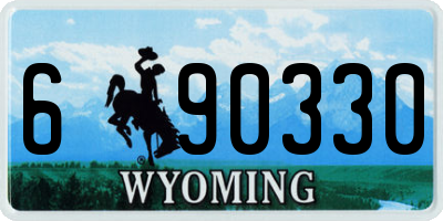 WY license plate 690330