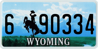 WY license plate 690334