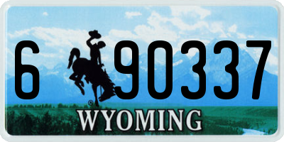 WY license plate 690337