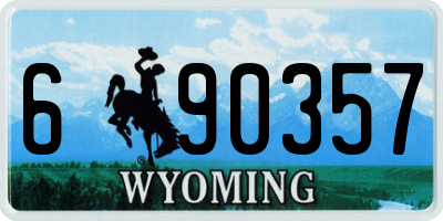 WY license plate 690357