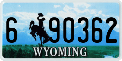 WY license plate 690362