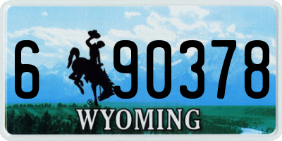 WY license plate 690378