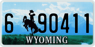 WY license plate 690411