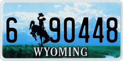 WY license plate 690448
