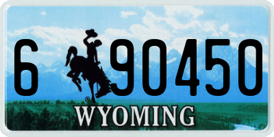WY license plate 690450