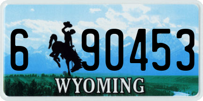 WY license plate 690453