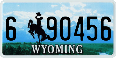 WY license plate 690456