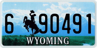 WY license plate 690491