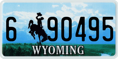 WY license plate 690495