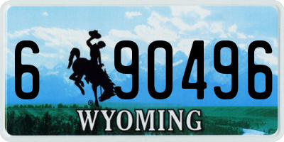 WY license plate 690496