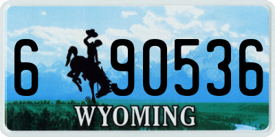 WY license plate 690536
