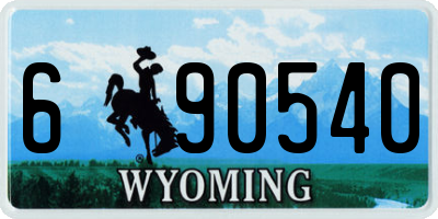 WY license plate 690540