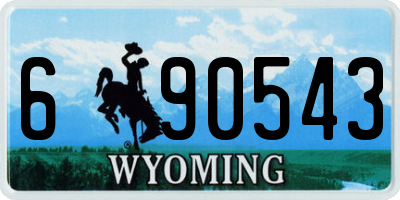 WY license plate 690543