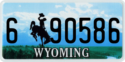 WY license plate 690586