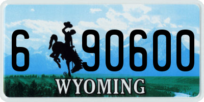 WY license plate 690600