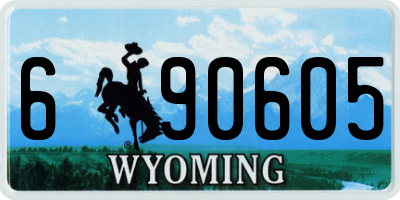 WY license plate 690605