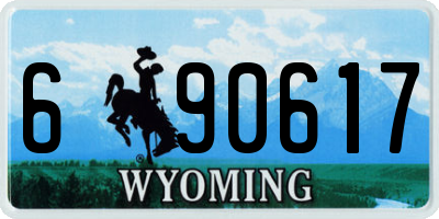 WY license plate 690617