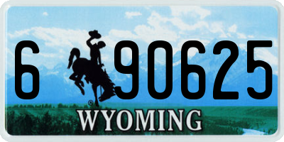 WY license plate 690625