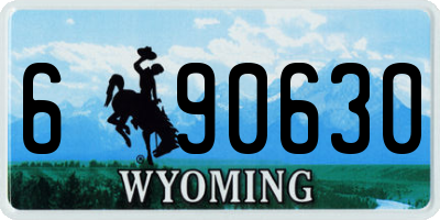 WY license plate 690630