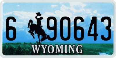 WY license plate 690643